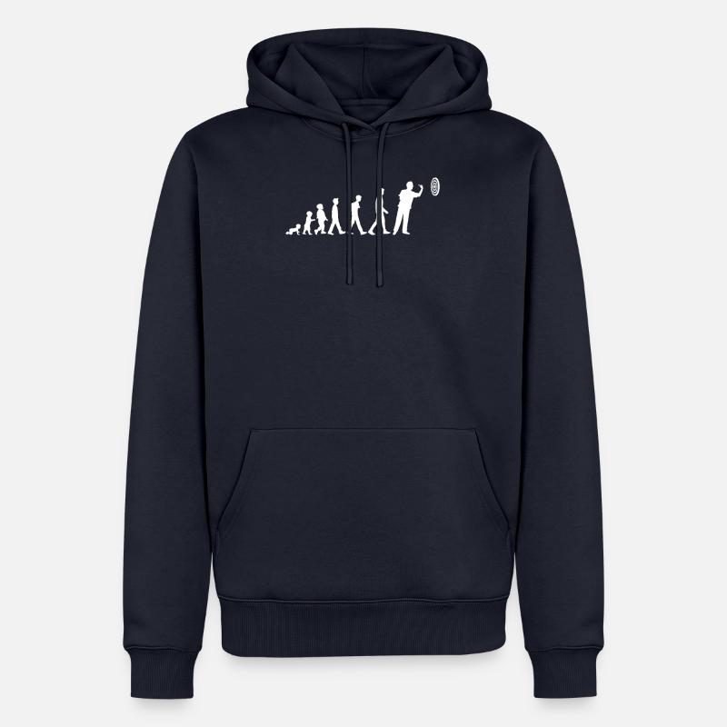 Darts Born To Play Darts Evolution au joueur de fléchettes - Sweat à capuche Premium bio Homme - bleu marine