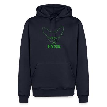 FNNK grün - Männer Premium Bio Hoodie - Navy - Vorne - Nico (187cm)