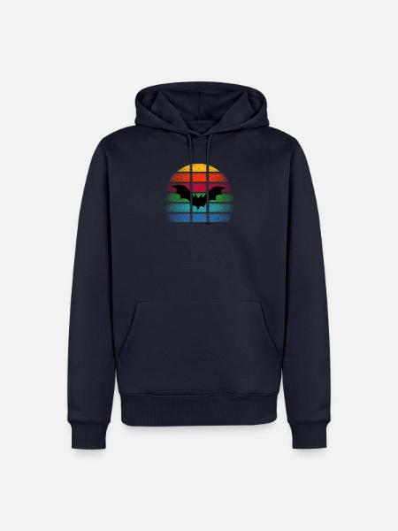 Fledermaus Vampir Fledermäuse Tier Bat Nacht Geist - Männer Premium Bio Hoodie - Navy