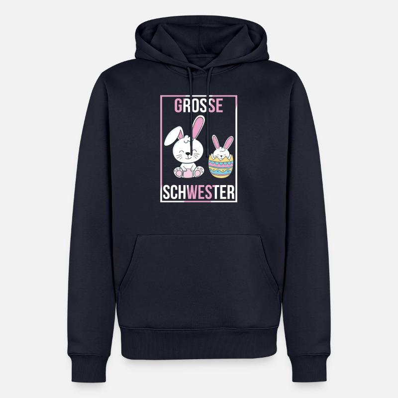 Große Schwester - Männer Premium Bio Hoodie - Navy