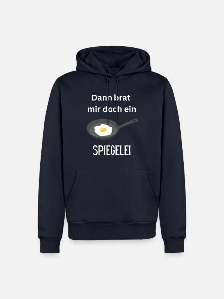 Spiegelei braten - Männer Premium Bio Hoodie - Navy