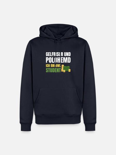 Gelfrisur & Polohemd Ich Bin BWL Student - Männer Premium Bio Hoodie - Navy