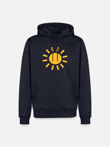 Sonne - Männer Premium Bio Hoodie - Navy
