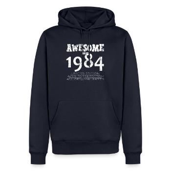 1984 - Legendary 40th Anniversary - Men’s Premium Organic Hoodie - navy - Front - Nico (187cm)