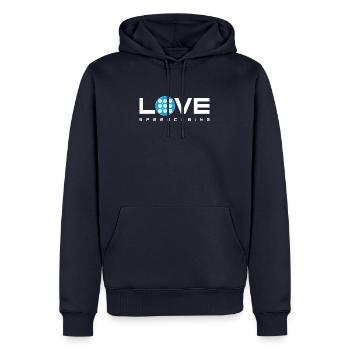 clock love speedcubing - Men’s Premium Organic Hoodie - navy - Front - Nico (187cm)