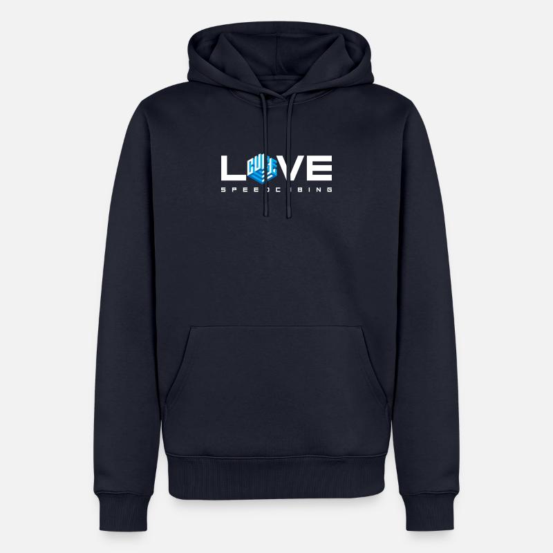 Speedcubing Liebe. Cubing-Cube-Cuber-Speedcubing - Männer Premium Bio Hoodie - Navy