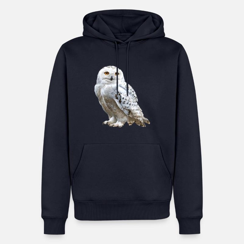 Schnee-Eule - Männer Premium Bio Hoodie - Navy