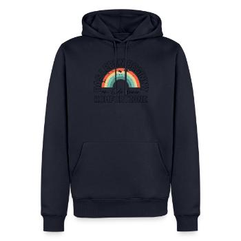Sprücheshirts Motivationssprüche Motivationsspruch - Männer Premium Bio Hoodie - Navy - Vorne - Nico (187cm)