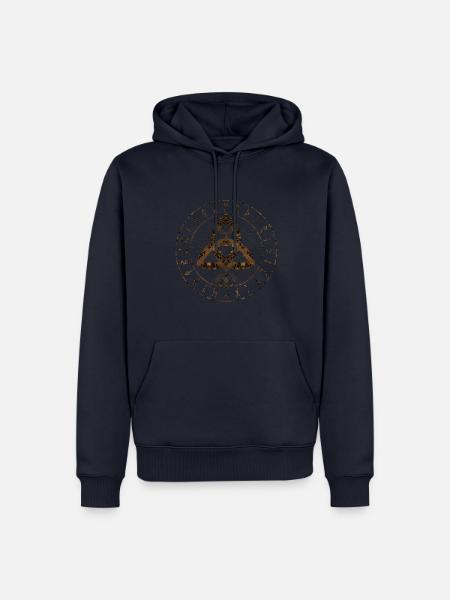 SYMBOLE RUNE - Triqueta Lebensbaum Baum des Lebens - Männer Premium Bio Hoodie - Navy