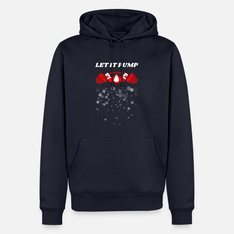 LET IT PUMP Weihnachtsmann - Männer Premium Bio Hoodie - Navy