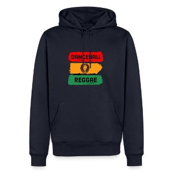 Reggae T-Shirt - Männer Premium Bio Hoodie - Navy - Vorne - Nico (187cm)