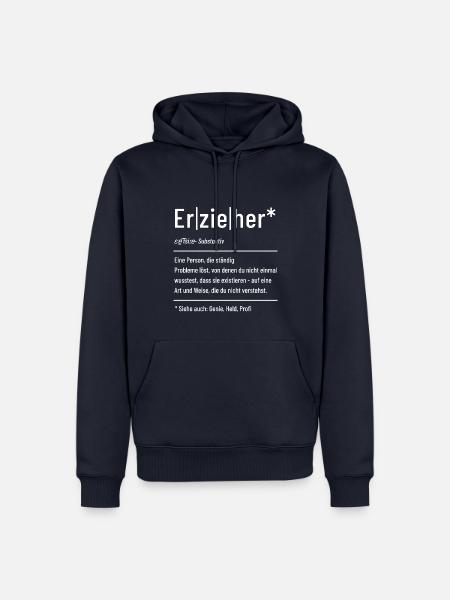 Erzieher - Definition - Lexikon - Männer Premium Bio Hoodie - Navy
