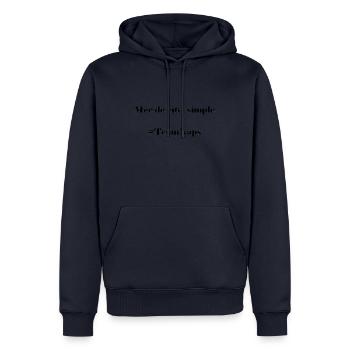 Mec de cité, simple - Sweat à capuche Premium bio Homme - bleu marine - Devant - Nico (187cm)
