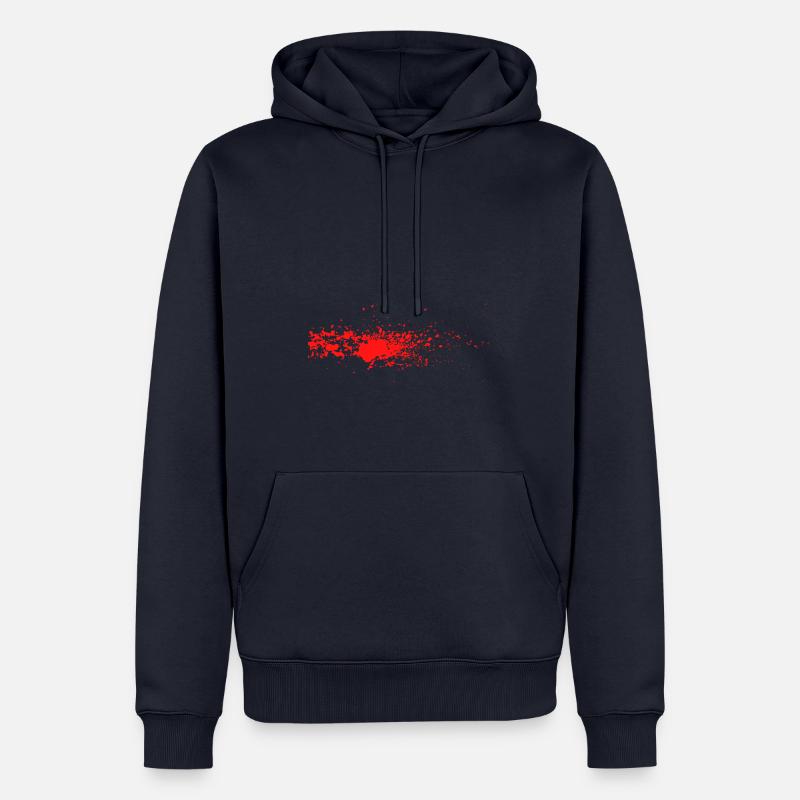 Farbspritzer - Männer Premium Bio Hoodie - Navy