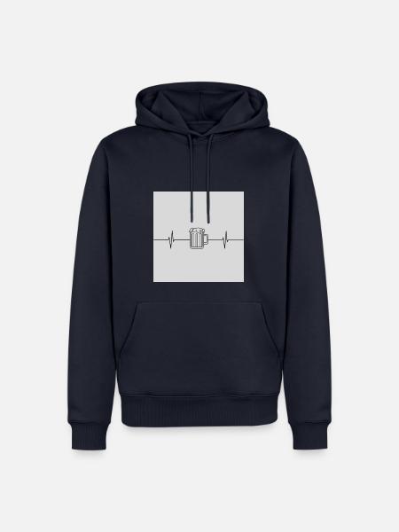 Party Pulsschlag - Männer Premium Bio Hoodie - Navy