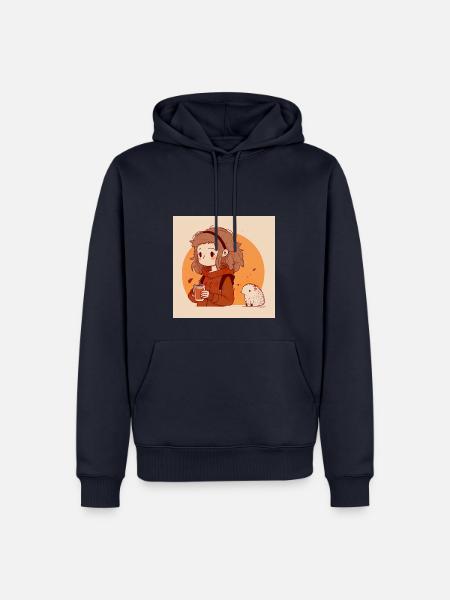 Yuna die Sanfte - Männer Premium Bio Hoodie - Navy