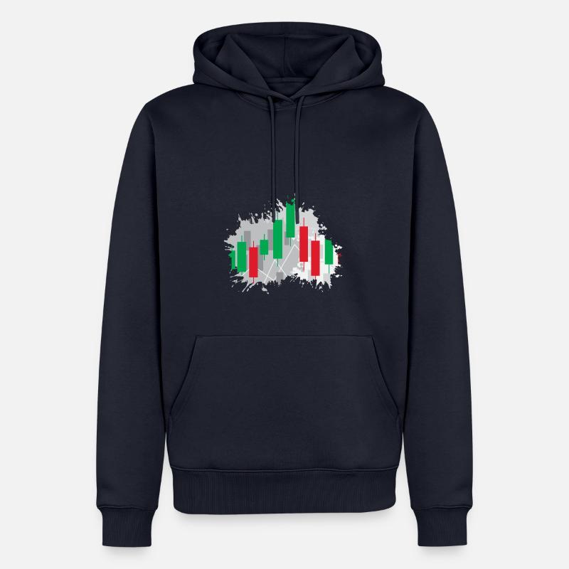 Ups and Downs - Candlestick Chart - Männer Premium Bio Hoodie - Navy