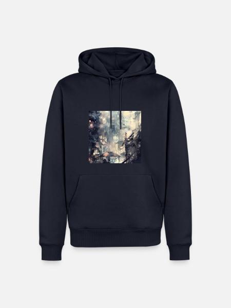 Tokyo City Art 2 - Männer Premium Bio Hoodie - Navy