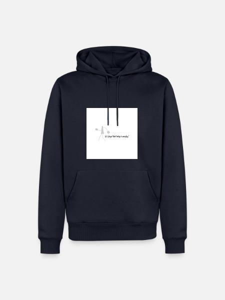 Black on White - Männer Premium Bio Hoodie - Navy