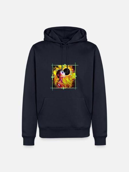 Sun Goddess / Sonnengöttin - Männer Premium Bio Hoodie - Navy