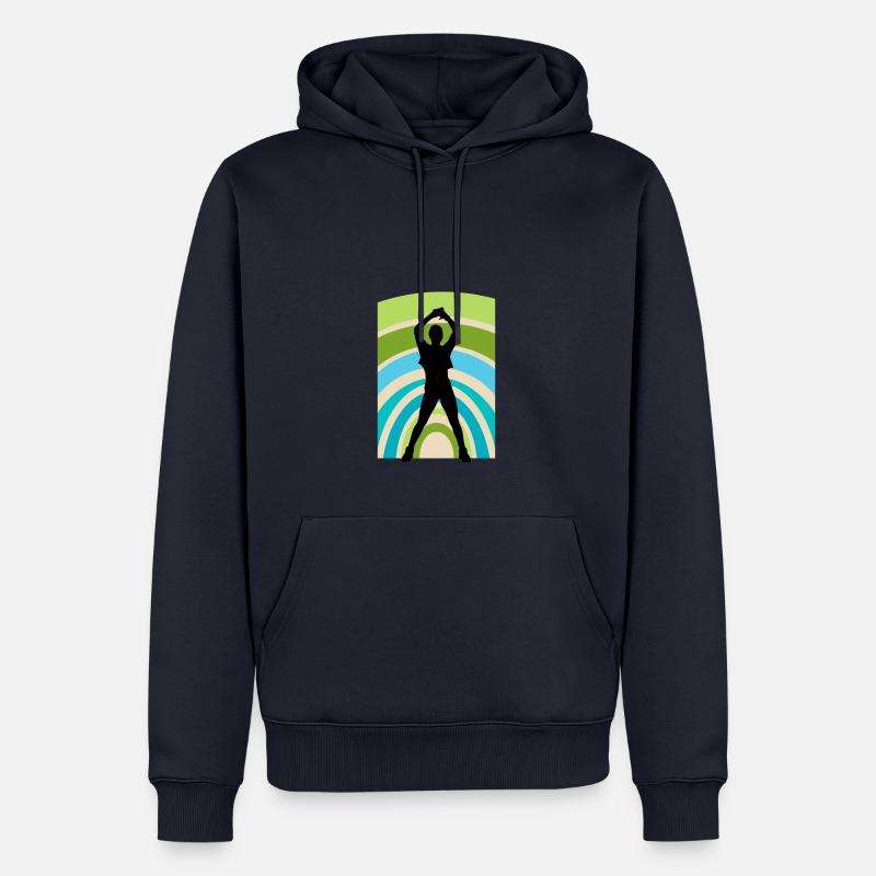 Exercice d’entraînement - Sweat à capuche Premium bio Homme - bleu marine