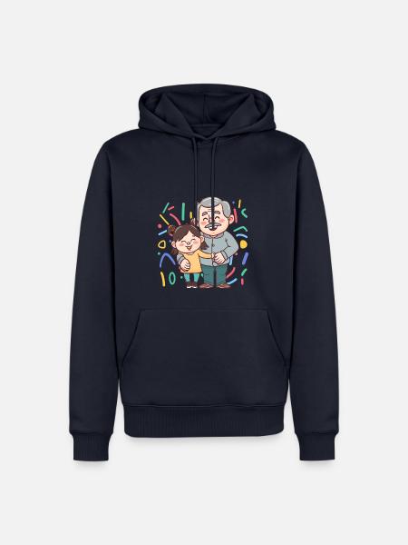 Opa Enkelkind - Männer Premium Bio Hoodie - Navy