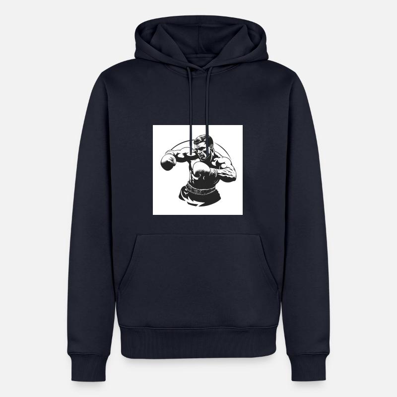 Compétence de boxe - Sweat à capuche Premium bio Homme - bleu marine