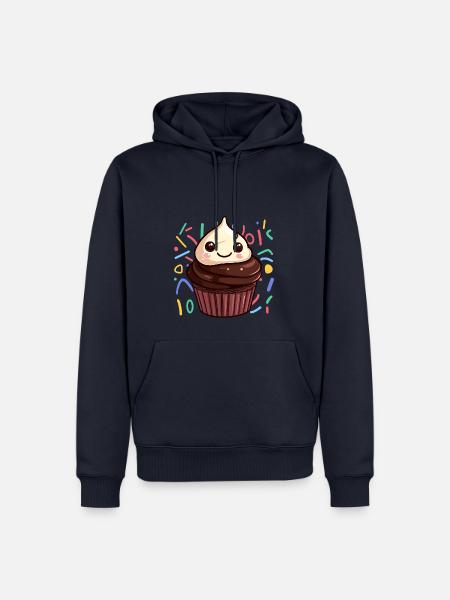Muffin Cookie Törtchen - Männer Premium Bio Hoodie - Navy