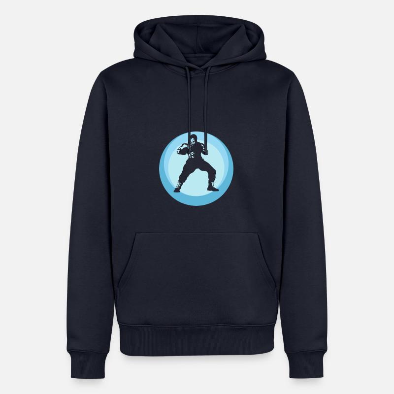 MMA Jiujitsu Grappling - Sweat à capuche Premium bio Homme - bleu marine