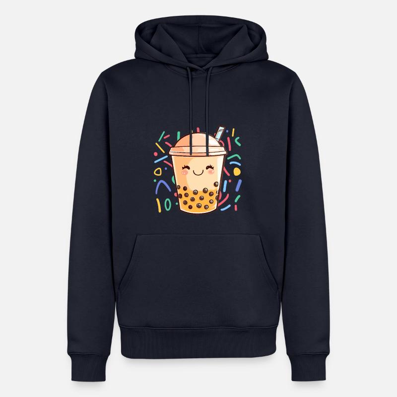 Boisson gazeuse Boba Bubbletea - Sweat à capuche Premium bio Homme - bleu marine
