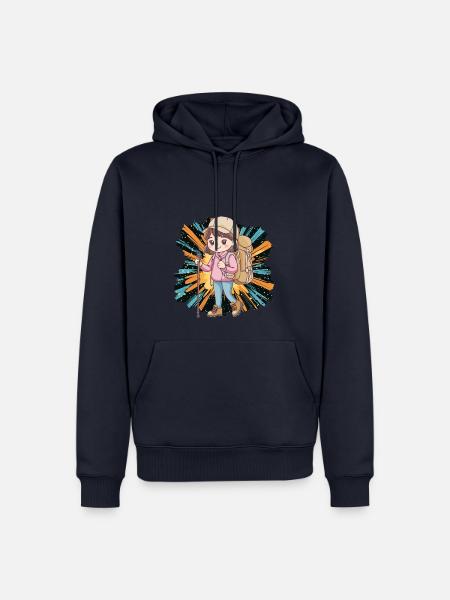 Wandern Jakobsweg - Männer Premium Bio Hoodie - Navy
