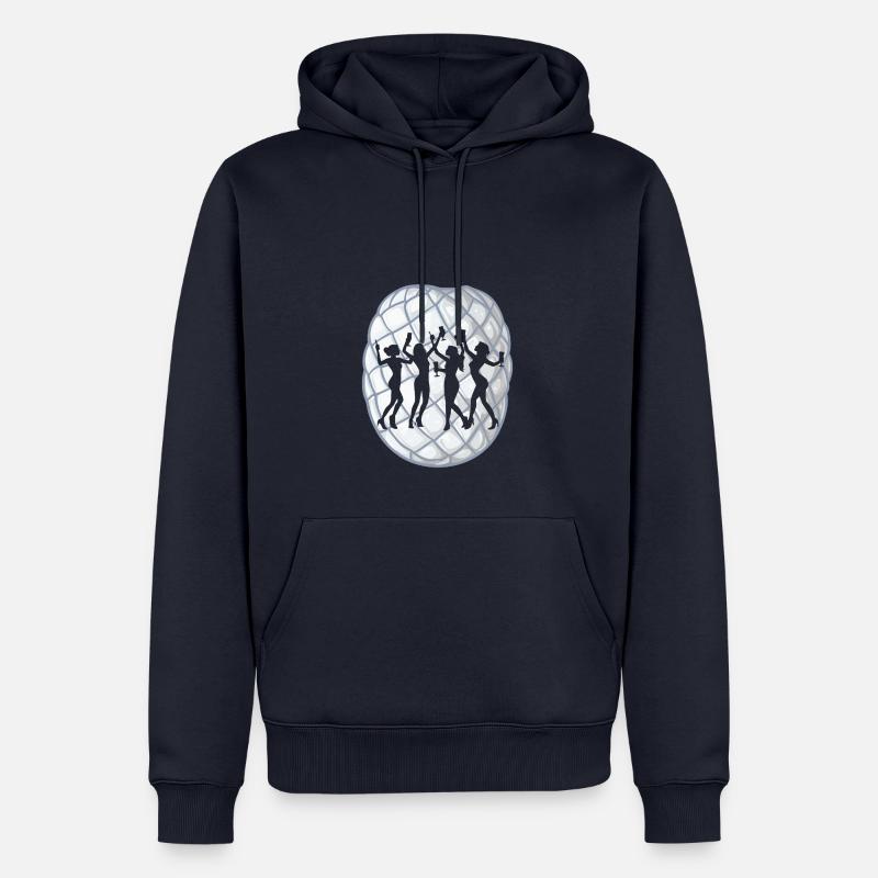 Disco Beats - Männer Premium Bio Hoodie - Navy