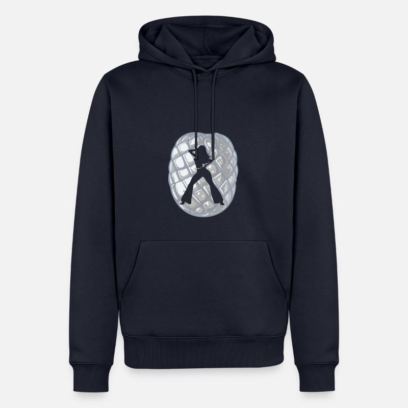 DJ de rythmes disco - Sweat à capuche Premium bio Homme - bleu marine