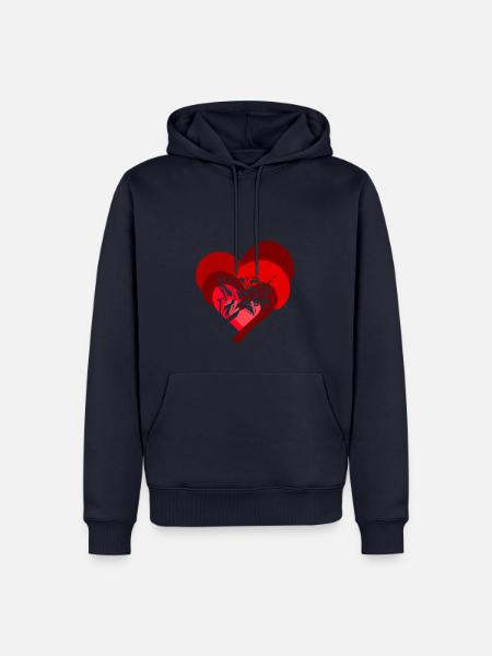 Graffiti Street Art Stadt - Männer Premium Bio Hoodie - Navy