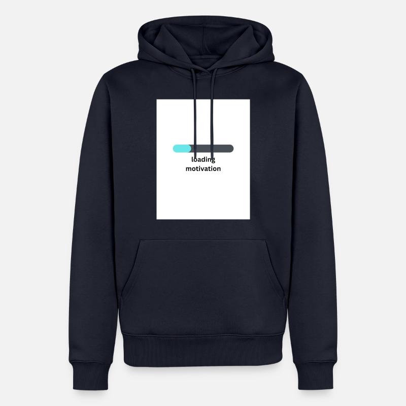 loading motivation funny design - Männer Premium Bio Hoodie - Navy