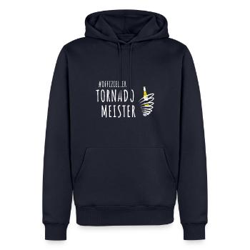 Tornado entzünden Mallorca Bier - Männer Premium Bio Hoodie - Navy - Vorne - Nico (187cm)