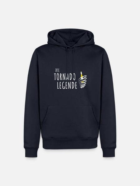 Die Tornado Legende - Männer Premium Bio Hoodie - Navy