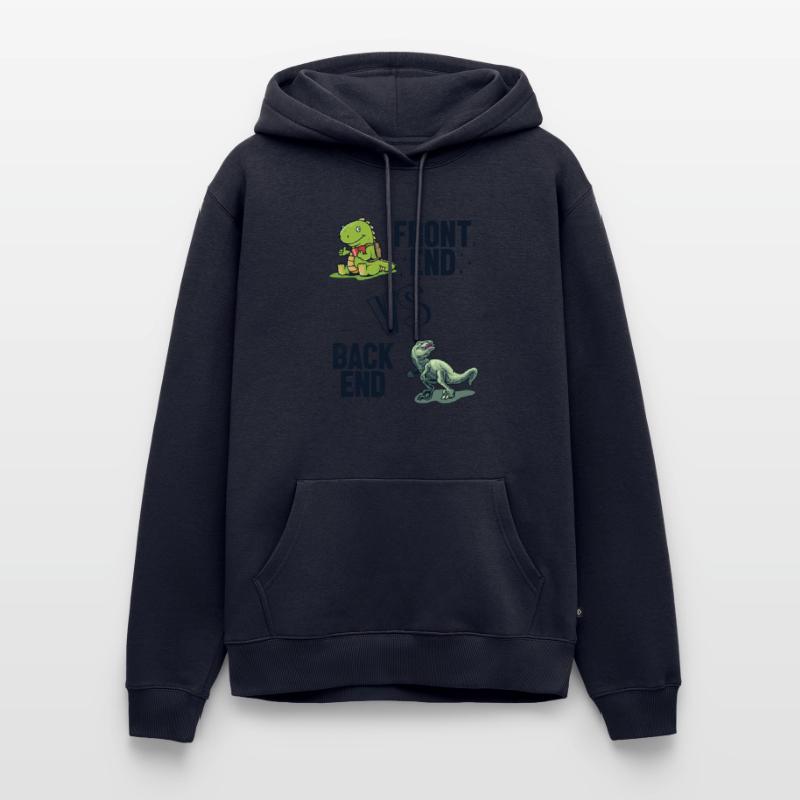 Frontend vs. Backend Developer Developer Coder Männer Premium Bio Hoodie