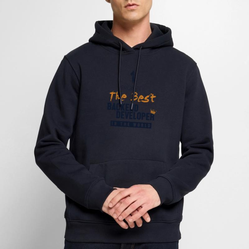 Best Backend Developer World Developer Coder Sweat à capuche Premium bio Homme