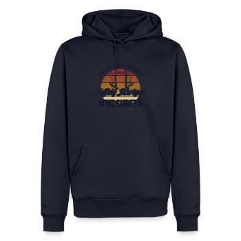 Fuffzig Jähriger Windsurfer Windsurfen Surfer 50. - Männer Premium Bio Hoodie - Navy - Vorne - Nico (187cm)
