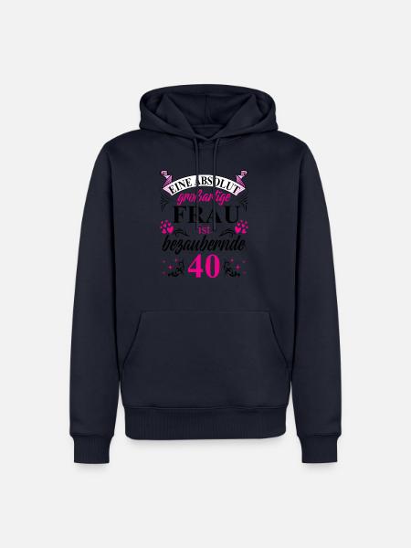 40. Geburtstag 40 Jubiläum 40 Ehrentag 40 Jahre - Männer Premium Bio Hoodie - Navy