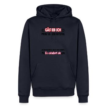 50 Geburtstag 50 Ehrentag Geschenk Mann Frau Fun - Männer Premium Bio Hoodie - Navy - Vorne - Nico (187cm)