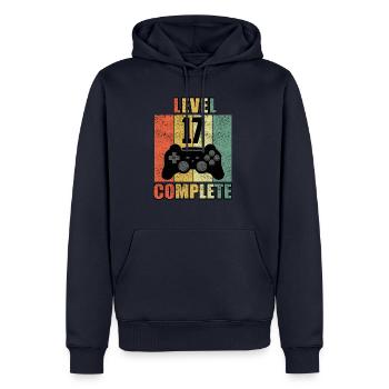 17 Geburtstag 17 Jahre Geschenk lustig 17 Jubiläum - Männer Premium Bio Hoodie - Navy - Vorne - Nico (187cm)