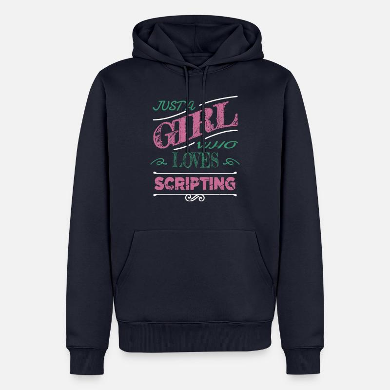 fun computer scientist quote statement - Männer Premium Bio Hoodie - Navy