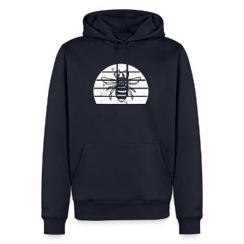 Vintage Bienen Flüsterer Bee Imker Bienen Geschenk - Männer Premium Bio Hoodie - Navy - Vorne - Nico (187cm)
