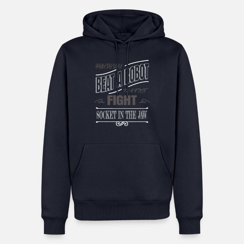 robotics engineering artificial intelligence - Männer Premium Bio Hoodie - Navy