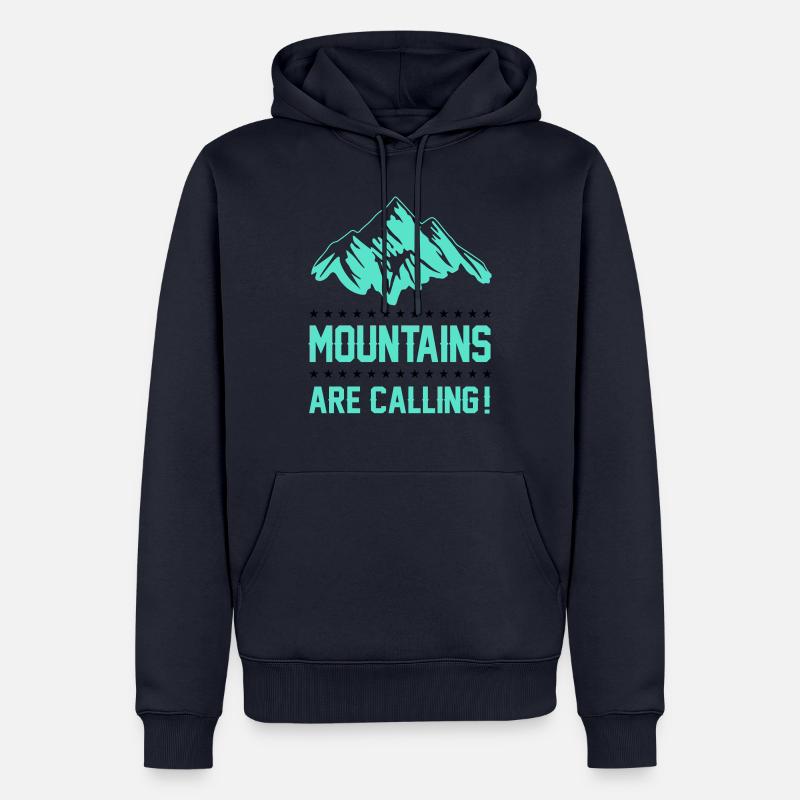 mountains berge are calling - Männer Premium Bio Hoodie - Navy