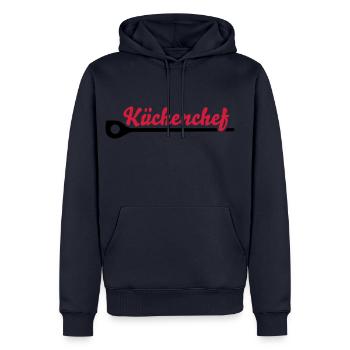 Küchenchef - Männer Premium Bio Hoodie - Navy - Vorne - Nico (187cm)