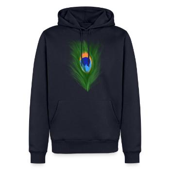 Pfauenauge - Männer Premium Bio Hoodie - Navy - Vorne - Nico (187cm)