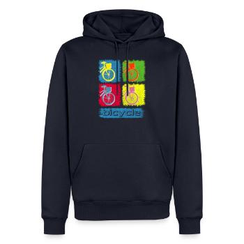 Bicycle Fahrrad Bike Shirt - Männer Premium Bio Hoodie - Navy - Vorne - Nico (187cm)